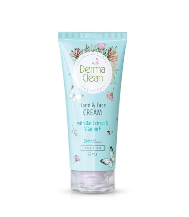 کرم دست و صورت عصاره جوی دوسر و ویتامین F درماکلین - 75 میلی لیتر -  hand & face cream with oat extract & vitamin f DERMA CLEAN