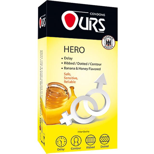 کاندوم اورز مدل Hero بسته 12 عددی - Ours Hero Condom 12PCS