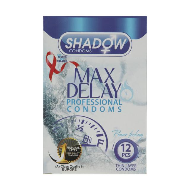 کاندوم شادو مدل Max Delay بسته 12 عددی - Shadow Max Delay Condoms 12 Pcs