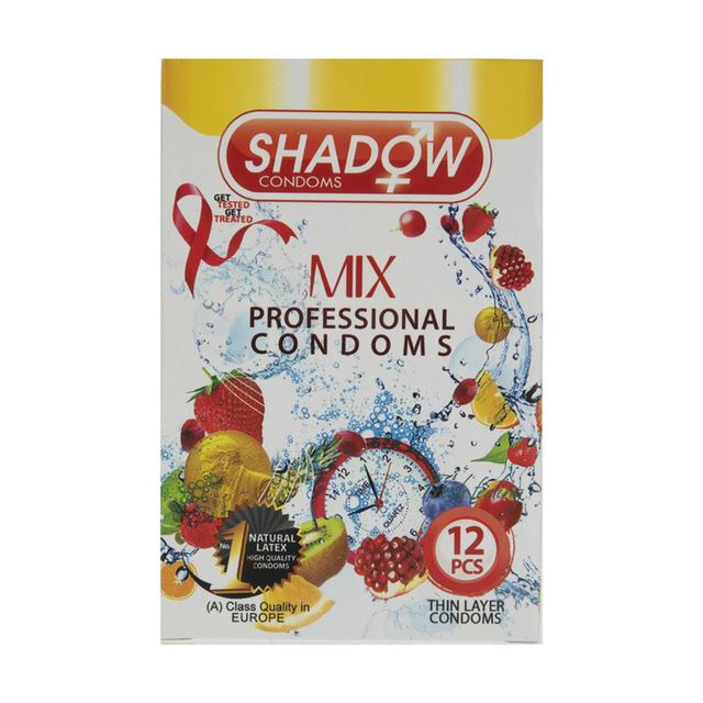 کاندوم شادو مدل Mix بسته 12 عددی - Shadow Mix Condoms 12 Pcs