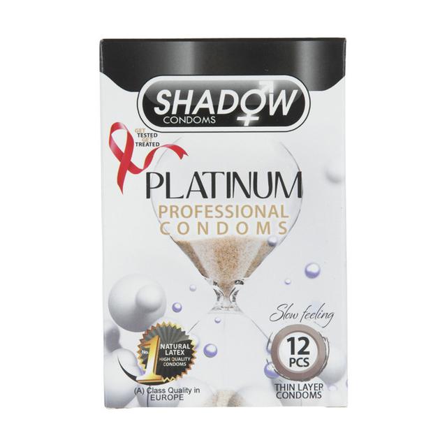 کاندوم شادو مدل Platinum بسته 12 عددی - Shadow Platinum Condoms 12 Pcs