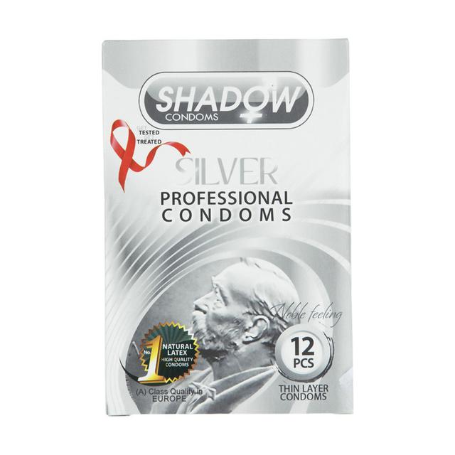 کاندوم شادو مدل Silver بسته 12 عددی - Shadow Silver Condoms 12 Pcs