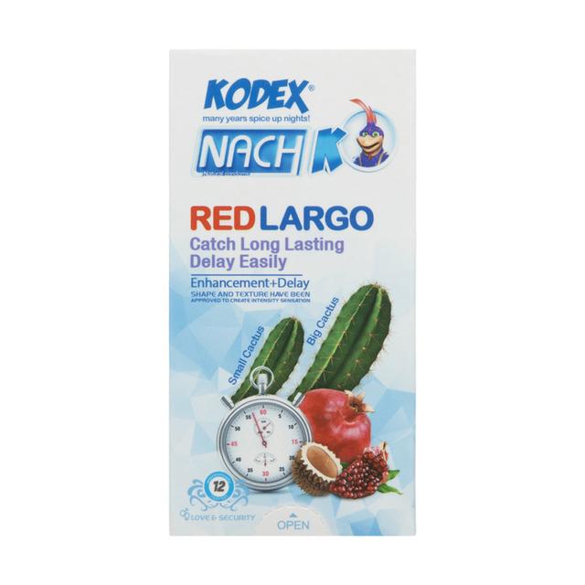 کاندوم کدکس مدل Red largo بسته 12 عددی - Kodex Red largo Condoms 12PSC