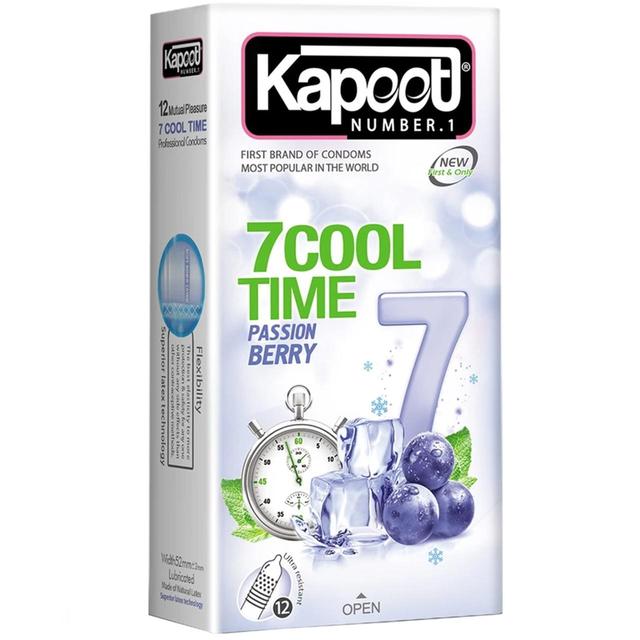 کاندوم کاپوت مدل 7Cool Time بسته 12 عددي - KAPOOT candom - 7 cool time