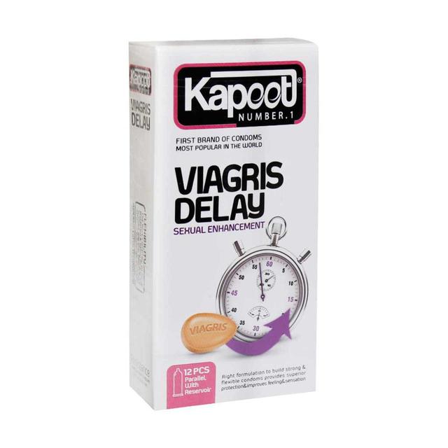 کاندوم کاپوت مدل Viagris Delay بسته 12 عددی  - Kapoot Viagris Delay Condoms  Sexual Enhancement 12 Pcs