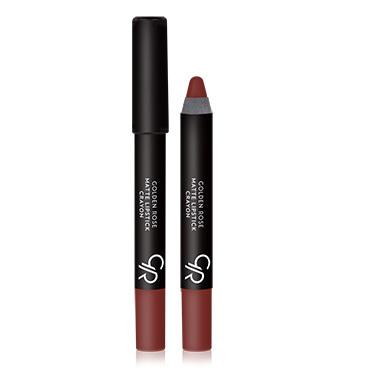 رژ لب مدادی مات فاقد پارابن گلدن رز مدل Crayon - Golden Rose Matte Lipstick Crayon