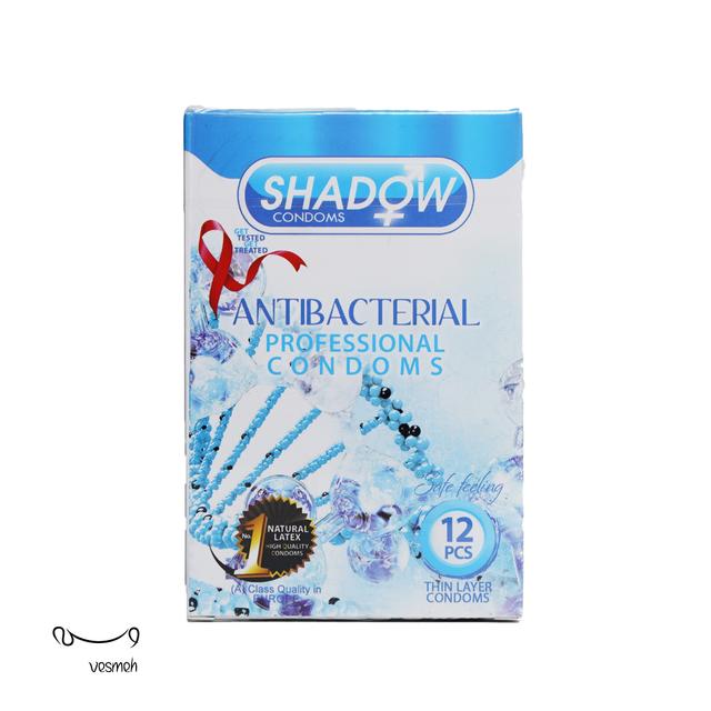 کاندوم شادو مدل Anti Bacterial بسته 12 عددی - Shadow Anti Bacterial Condom 12 pcs