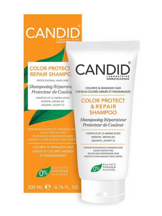 شامپو تثبیت رنگ و ترمیم مو مناسب موی رنگ شده و آسیب دیده کاندید -  CANDID COLOR PROTECT & REPAIR SHAMPOO