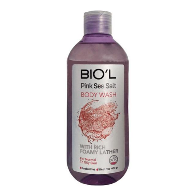 شامپو بدن بیول مدل Pink Sea Salt پوست نرمال تا چرب حجم 400 میلی لیتر - Biol Pink Sea Salt Body Wash For Normal To Oily skin 400ml