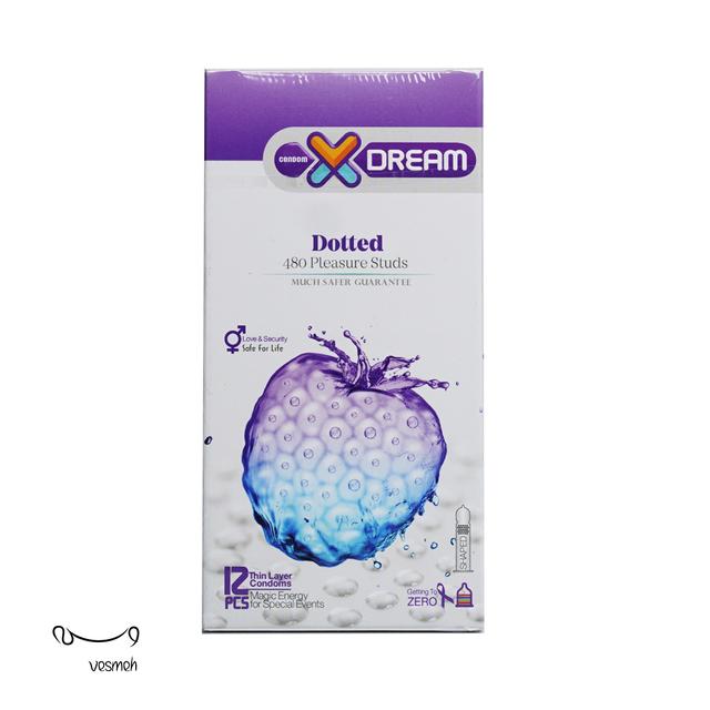 کاندوم ایکس دریم مدل Dotted بسته 12 عددی -   X-dream Dotted condom 12 pcs