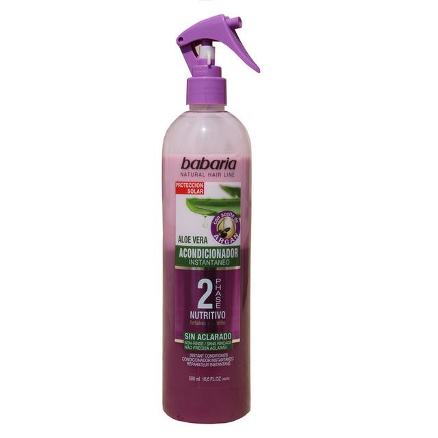 اسپری مو باباریا مدل Aloe Vera حجم 500 میلی لیتر رنگ بنفش - Babaria Aloe Vera 2 Phase Spray 500ml Purple