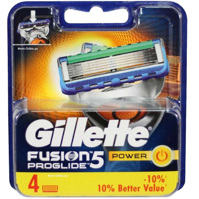 تیغ یدک ژیلت مدل Fusion Proglide Power 5 بسته 4 عددی - Fusion Proglide Power 5 Razor Blades 4 Items