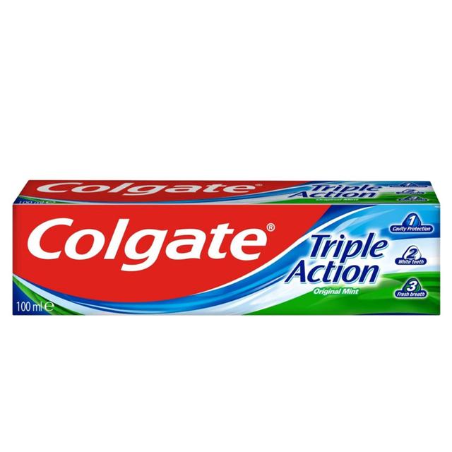 خمير دندان colgate مدل triple action 123 حجم 100 ميلي ليتر - Colgate triple action 123 Toothpaste 100ml