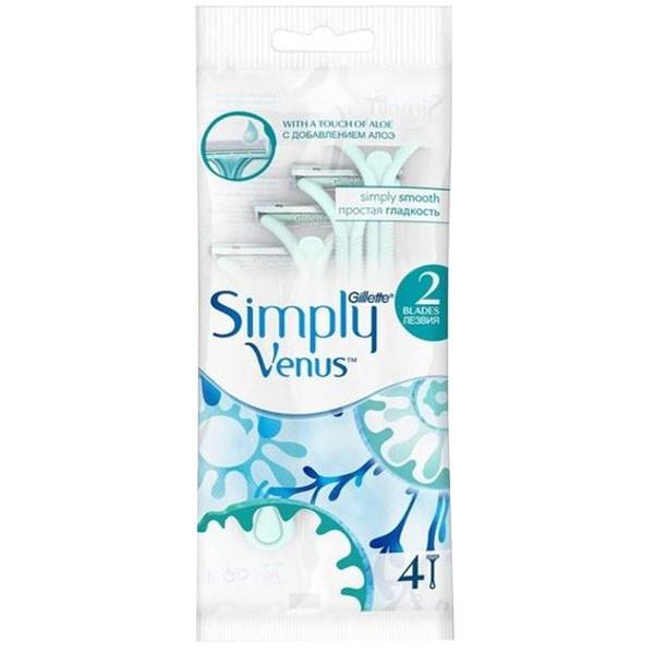 خودتراش ونوس مدل Simply Venus Blue بسته 4 عددی - Simply Venus Blue Razor