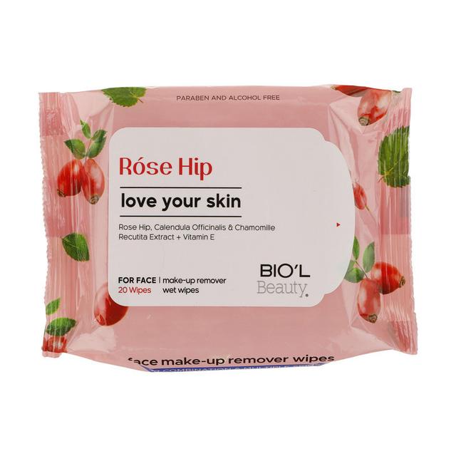 دستمال مرطوب بیول مدل Rose Hip بسته 20 عددی - Biol Rose Hip Wet Wipes 20