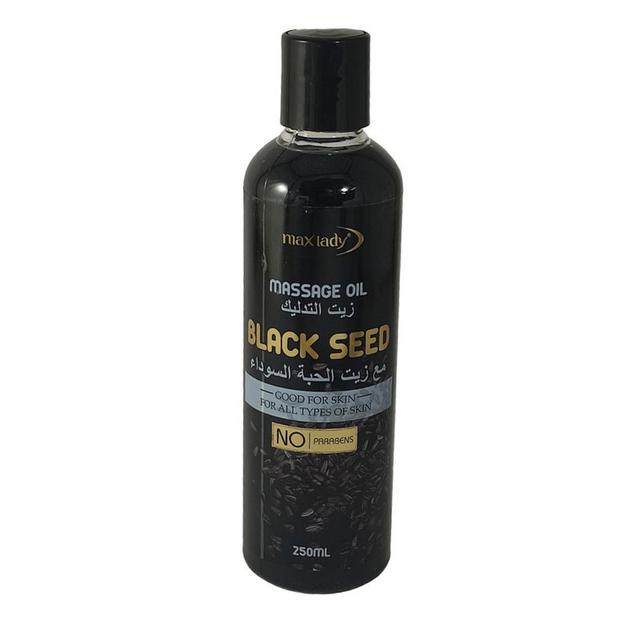روغن ماساژ مکس لیدی مدل black seed حجم 250 میلی لیتر  - روغن ماساژ مکس لیدی مدل black seed حجم 250 میلی لیتر