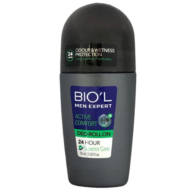 رول ضد تعریق بیول مدل ACTIVE COMFORT حجم 75 میلی لیتر - Biol ACTIVE COMFORT Deo Roll On 24 H Men Expert 75ml