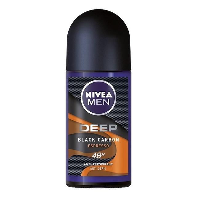 رول ضد تعریق نیوآ مدل DEEP BLACK CARBON ESPRESSO حجم 50 میلی لیتر -   Nivea DEEP BLACK CARBON ESPRESSO Roll-On Deodorant