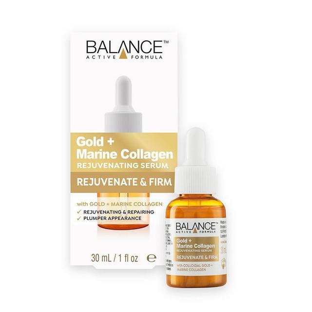 سرم ضد چروک بالانس مدل Gold + Marine Collagen حجم 30 میلی لیتر - Balance Gold + Marine Collagen Serum 30ml