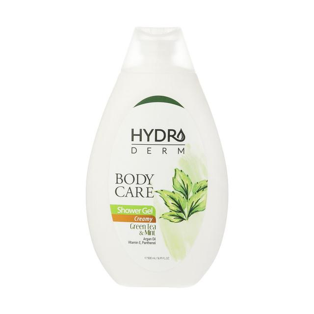 شامپو بدن هیدرودرم مدل Green Tea and Mint حجم 500 میلی لیتر - Hydroderm Green Tea And Mint Creamy Body Wash 500ml