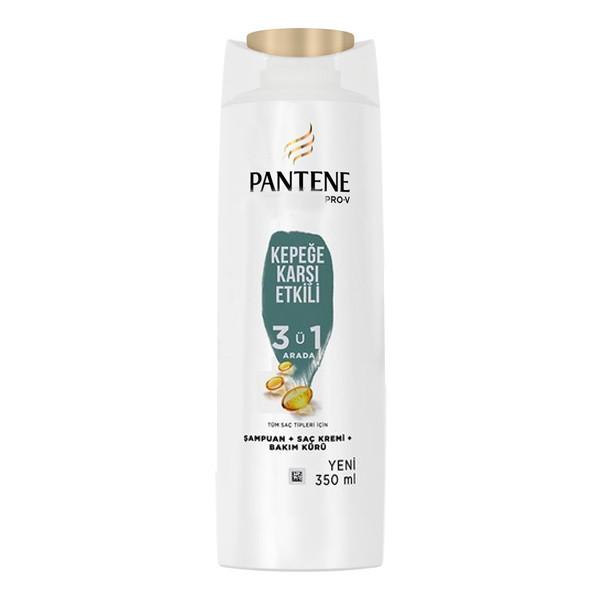 شامپو ضد شوره مو پنتن مدل Kepege Karsi Etkili 3in1 حجم 350 میلی لیتر - Pantene Kepege Karsi Etkili 3in1 Hair Shampoo 350ml