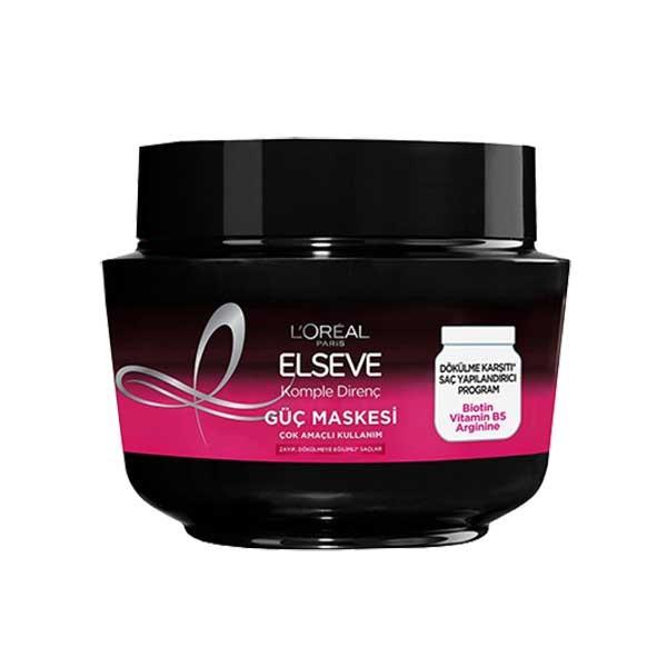 ماسک مو لورال مدل komple direnc کاسه ای مشکی حجم 300 میلی لیتر  - Loreal komple direnc Hair Mask 300 ML