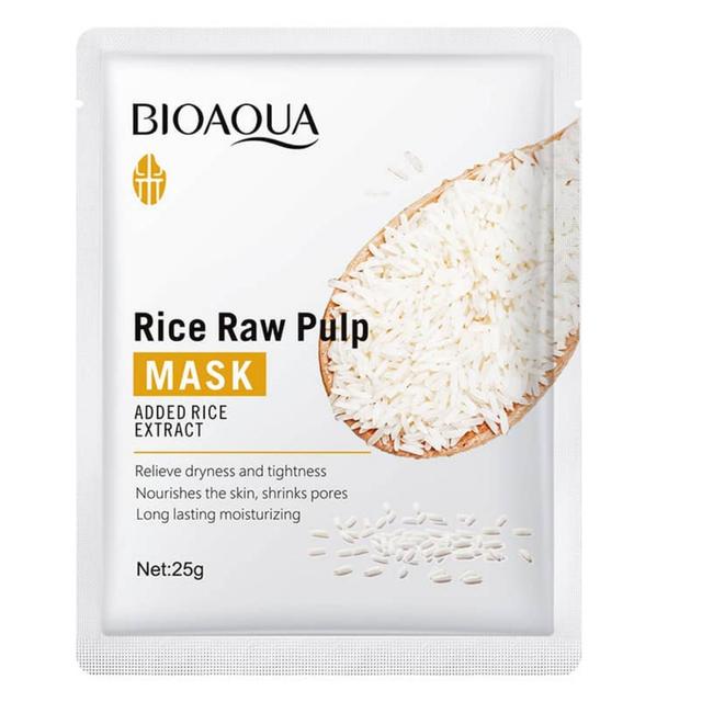 ماسک صورت بایو آکوا مدل برنج وزن 25 گرم - BioAqua Rice Face Mask 25g