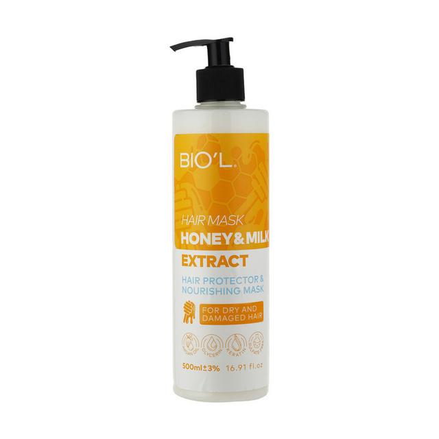 ماسک مو بیول مدل عسل وپروتئین شیر حجم 500 میلی لیتر - Biol Honey and Milk Hair Mask 500ml