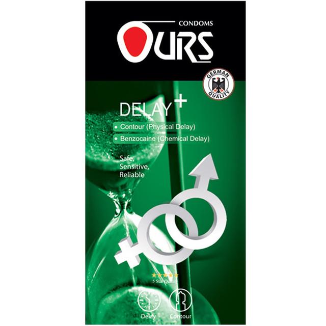 کاندوم اورز مدل Delay Plus بسته 12 عددی - Ours Delay Plus Condom 12PCS