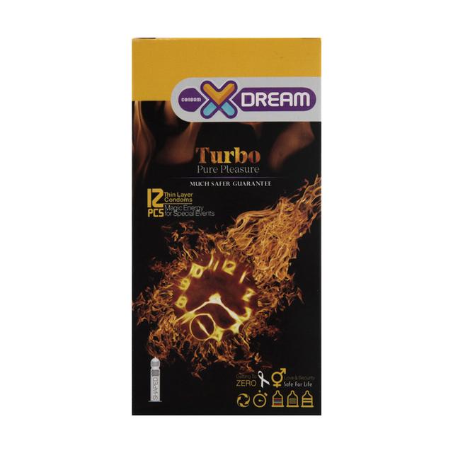 کاندوم ایکس دریم مدل Turbo بسته 12 عددی - X-dream Turbo Condom 12 PCS