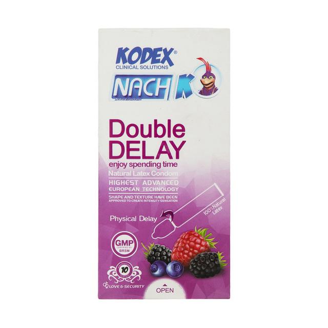 کاندوم تاخیری ناچ کدکس مدل Double Delay بسته 10عددی - Nach Kodex Double Delay Condom 10 PCS