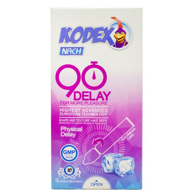 کاندوم ناچ کدکس مدل 90DELAY بسته 10 عددی - NACH KODEX 90 DELAY CONDOM 10 PCS