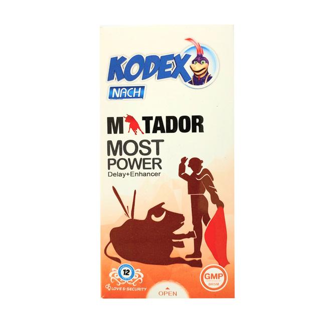 کاندوم ناچ کدکس مدل Matador Most Power بسته 12 عددی - Nach Kodex Matador Most Power Condom 12 Pcs