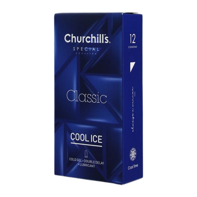 کاندوم چرچیلز مدل Cool Ice بسته 12 عددی - CHURCHILLS CLASSIC COOL ICE 12PCS
