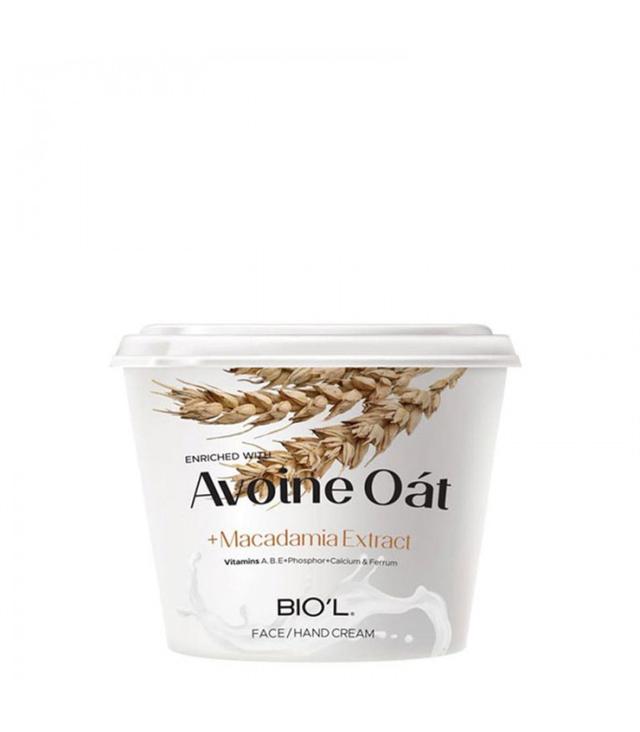 کرم مرطوب کننده دست و صورت مغذی پوستهای حساس و بسیار خشک، حاوی عصاره جو دوسر و ماکادمیا - کرم کاسهای - Biol Avoine Oat Cream 250ml