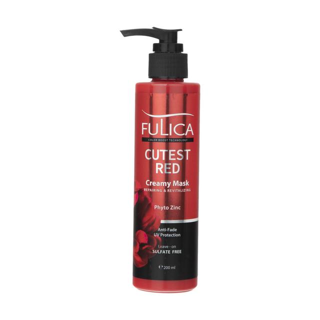 کرم پمپی تقویت کننده و ترمیم کننده فولیکا رنگ مو قرمز - Fulica Repairing And Revitalizing Creamy Mask Cutest Red 200 ml