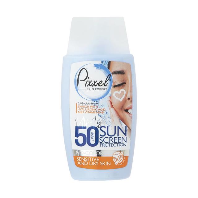 کرم ضدآفتاب بی رنگ پیکسل SPF 50 مدل Sensitive مناسب پوست های خشک و حساس حجم 50 میلی لیتر - Pixxel Sun Screen SPF50 No Color For Sensitive And Dry Skin 50ml