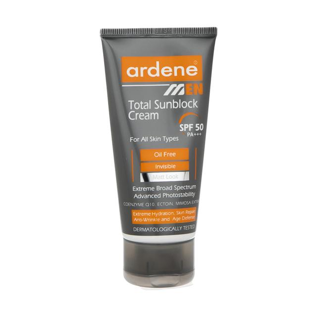 کرم ضد آفتاب آقایان آردن مدل Total SPF50 وزن 50 گرم - Ardene Total Sunblock Cream SPF50 For Men 50g