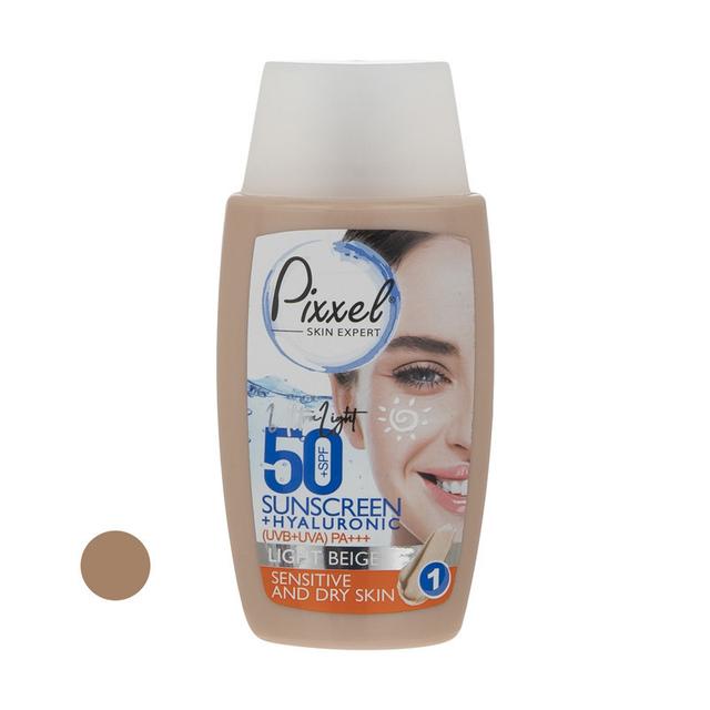 کرم ضد آفتاب رنگی پیکسل +SPF50 مدل LIGHT BEIGE مناسب پوست های حساس و خشک حجم 50 میلی لیتر - Pixxle SPF50 Light beige Sunscreen Cream For Sensitive And Dry Skin 50ml