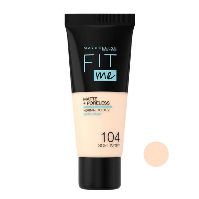 کرم پودر میبلین مدل میبلین Fit me شماره 104 حجم 30 میلی لیتر - Maybelline Fit me Foundation N104 30ml