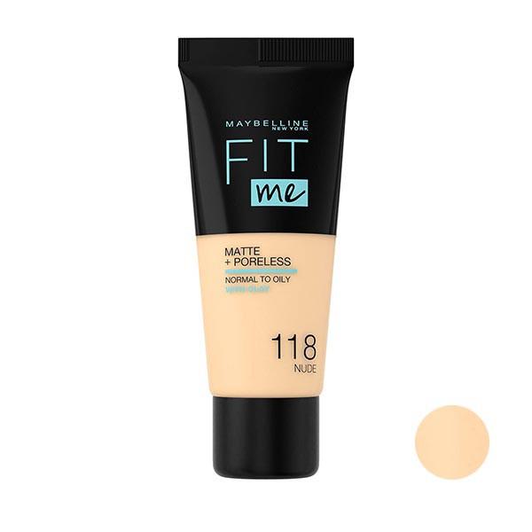 کرم پودر میبلین مدل Fit Me شماره 118 حجم 30 میلی لیتر - Maybelline Fit me Foundation N118 30ml