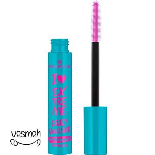 ریمل اسنس I Love Extreme مدل Crazy Volume (صورتی) - Essence I LOVE EXTREME CRAZY VOLUME waterproof mascara
