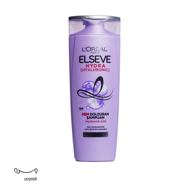 شامپو لورآل مدل Hydra Elseve آبرسان مو حجم 450 میلی لیتر  -  LOREAL ELSEVE Hydar hyaluronic Hair Shampoo 450ml