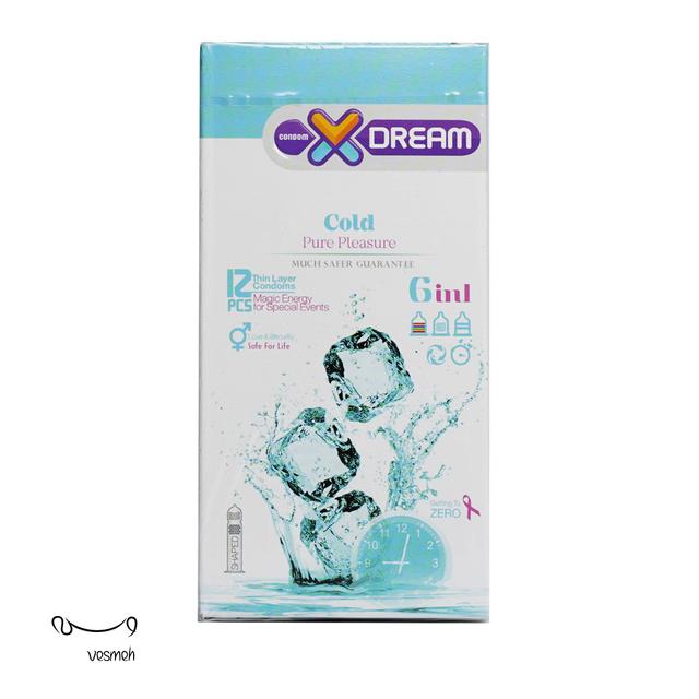 کاندوم ایکس دریم مدل Cold بسته 12 عددی - X-dream Cold Pure Pleasure Condom 12 PCS