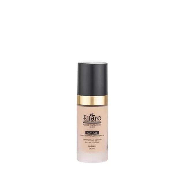 کرم پودر ضد چروک آنتی ایج الارو - 01 - ELLARO Anti Age Light Mattifying Foundation - 01