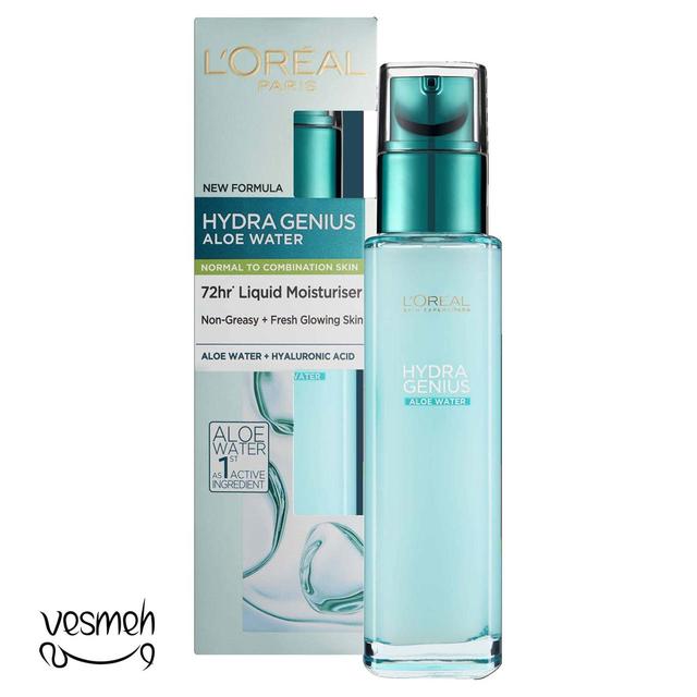 آبرسان لورال پوست چرب و مختلط مدل Hydra Genius - loreal hydra genius Aloe water moisturizer for oily and combination skin